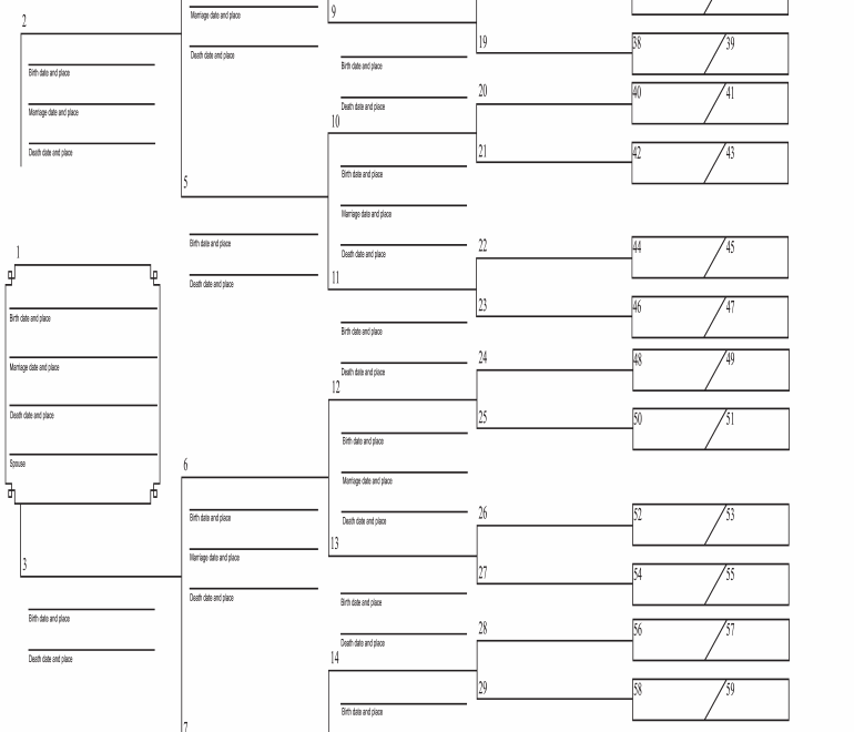 Printable Family Tree Template Fill Online Printable Fillable Blank PdfFiller