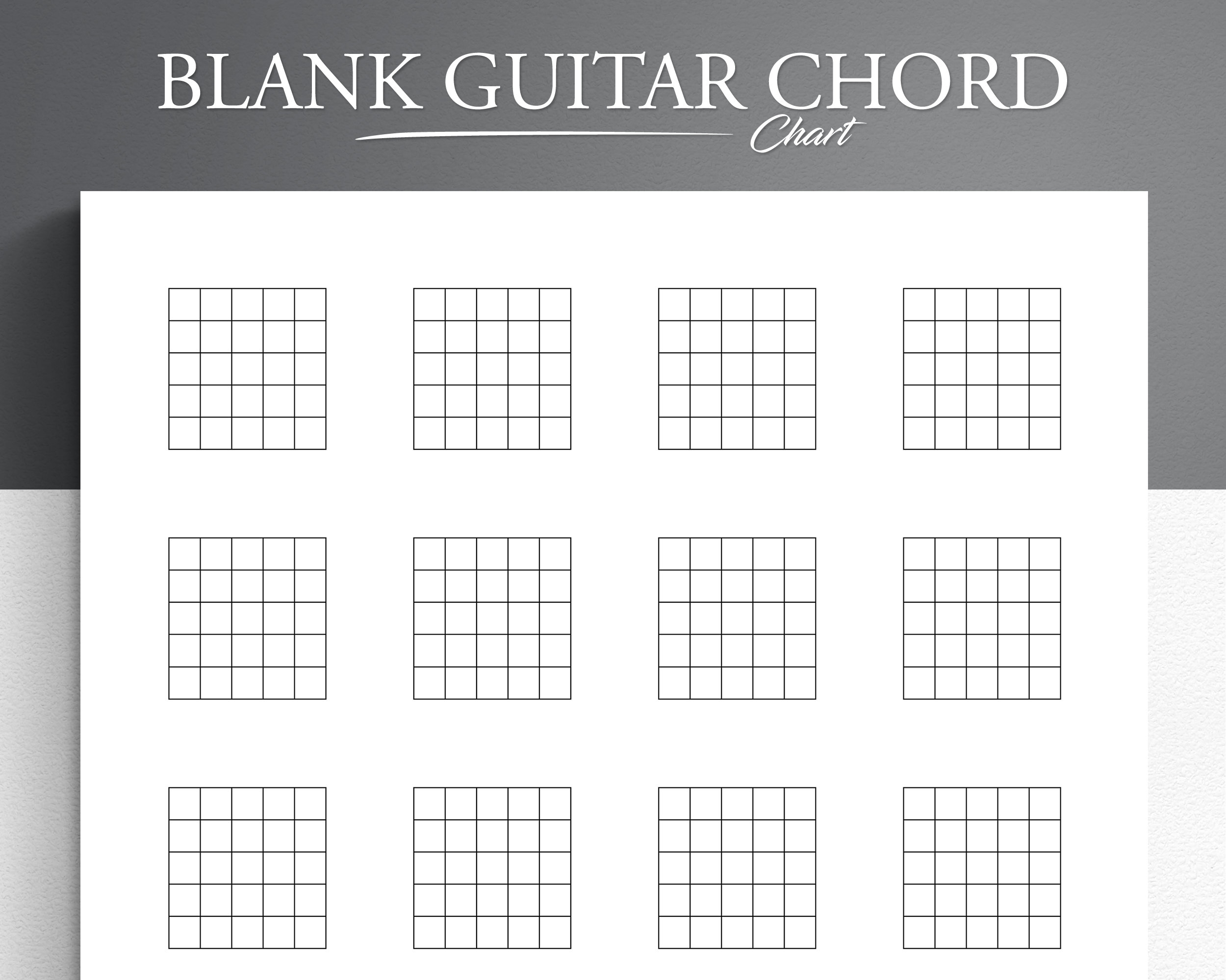 Printable Guitar Blank Chord Chart Blank Guitar Chord Diagrams Guitar Tab Paper Guitar Chord Chart Etsy Hong Kong