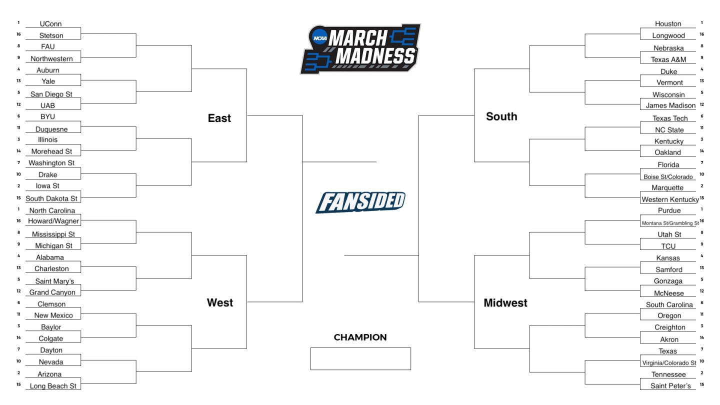 Printable March Madness Bracket 2024 Fill Out Your NCAA Tournament Bracket