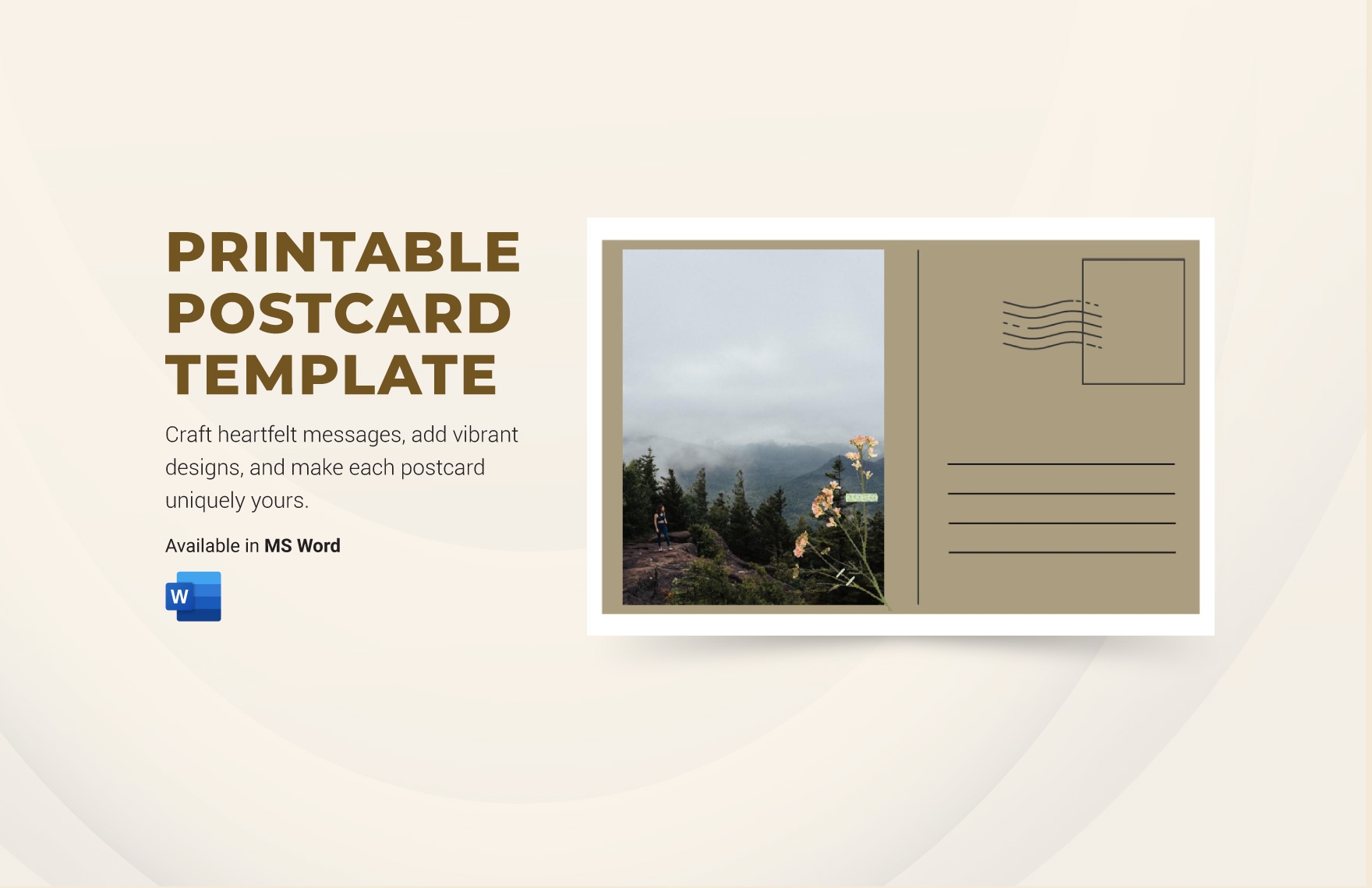 Printable Postcard Template In Word Download Template