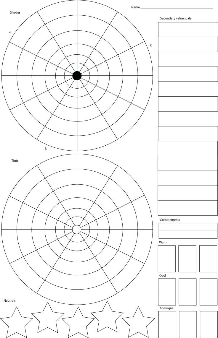 Blank Color Wheel Template Printable
