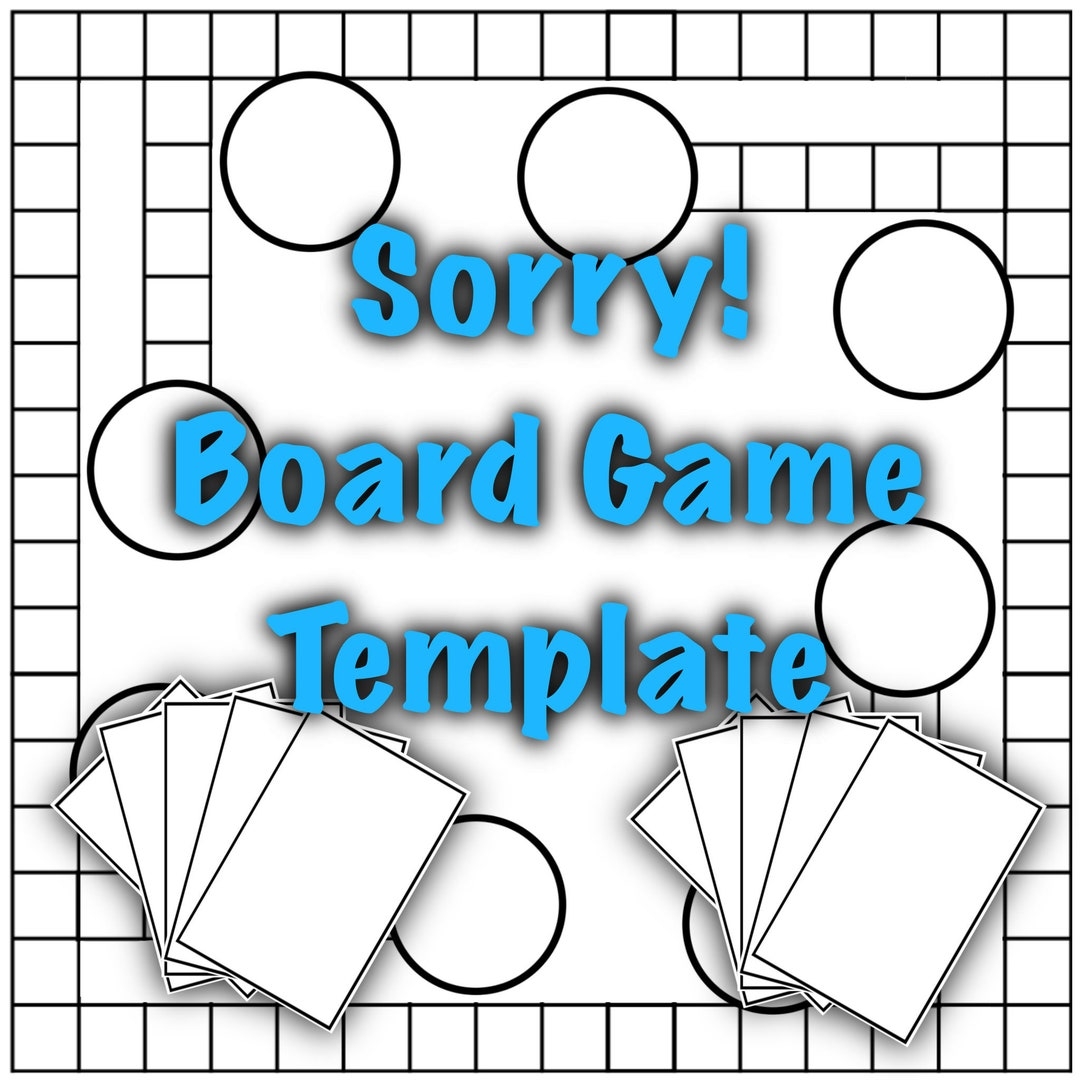 Printable Sorry Game Set Customize Your Own Board Game With Blank Template And Cards Etsy Denmark