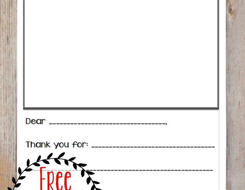 Printable Thank You Note Three Little Ferns Family Lifestyle Blog