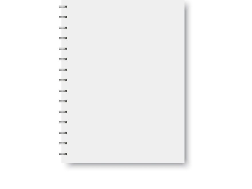 Realistic Spiral Notebook Template Royalty Free Vector Image