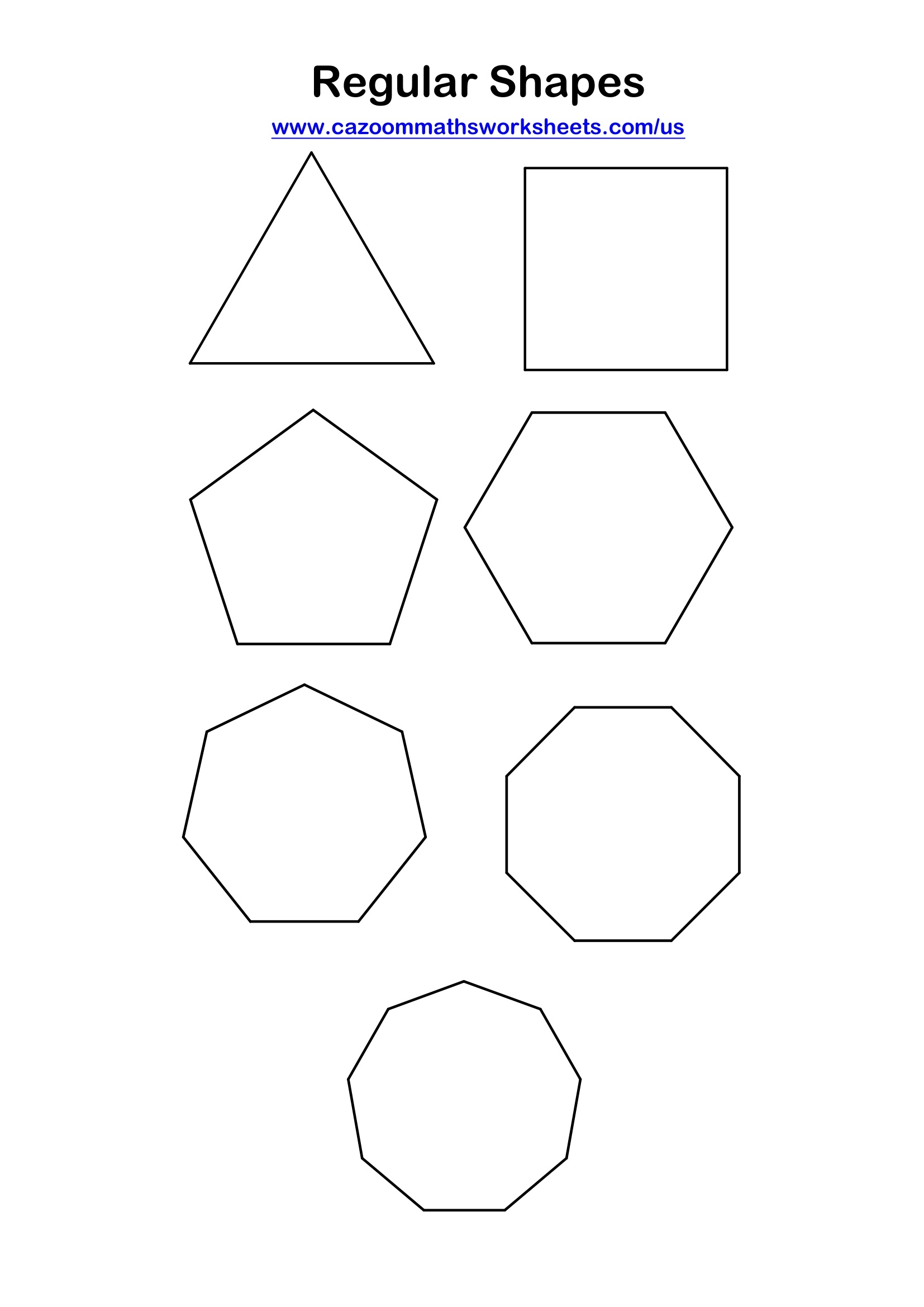 Regular Shapes FREE Teaching Resources