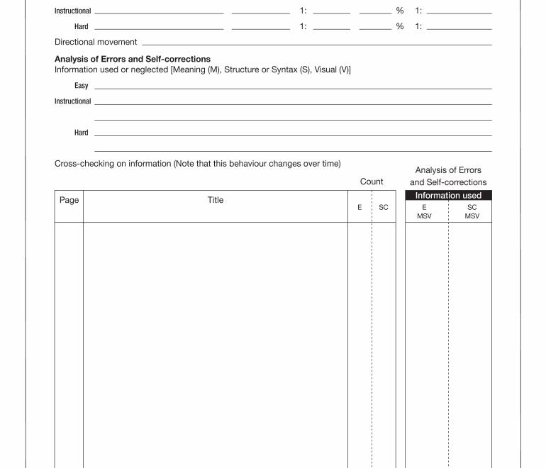 Running Record Form Pdf Fill Online Printable Fillable Blank PdfFiller