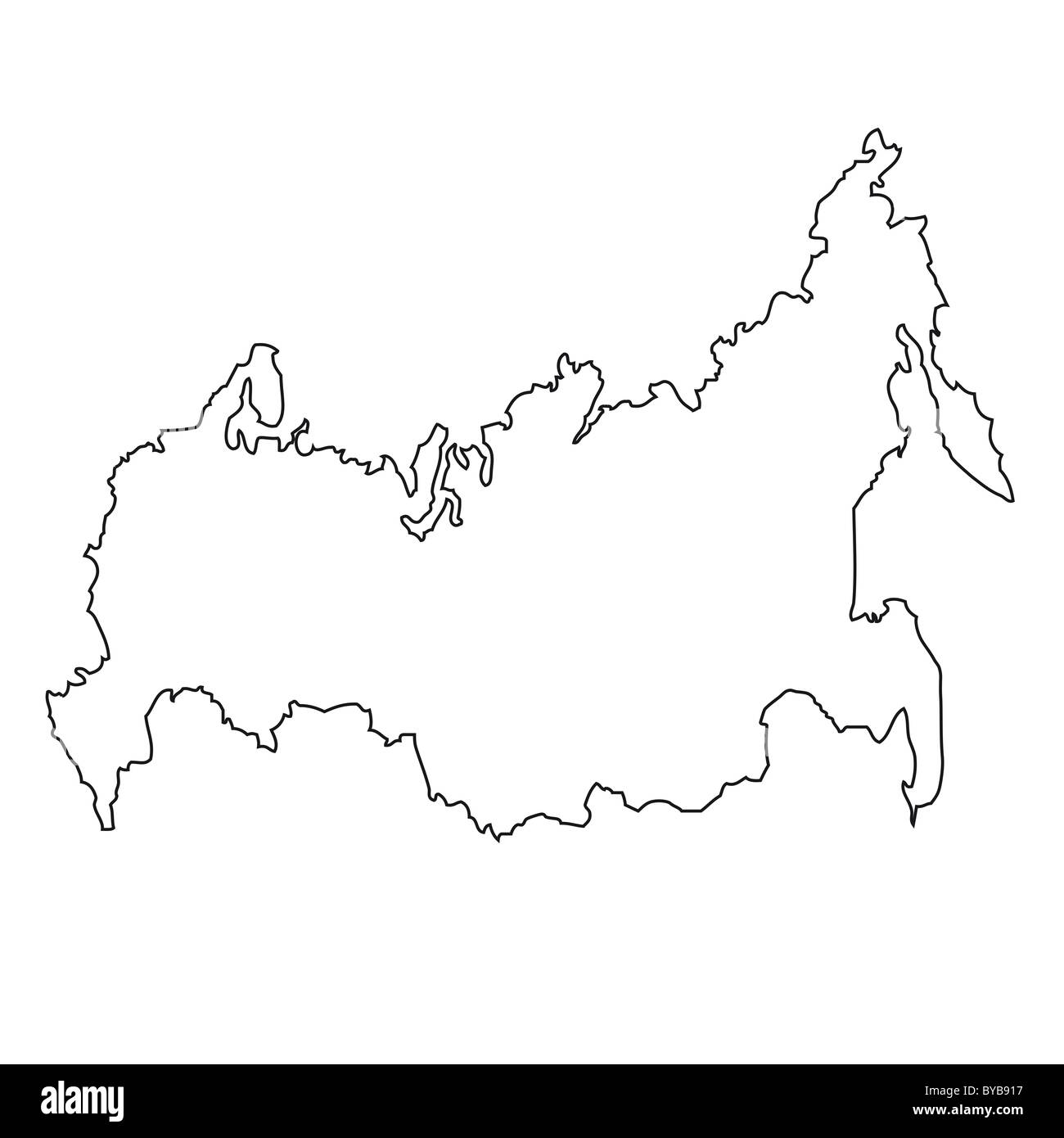 Russia Map Outline Hi res Stock Photography And Images Alamy