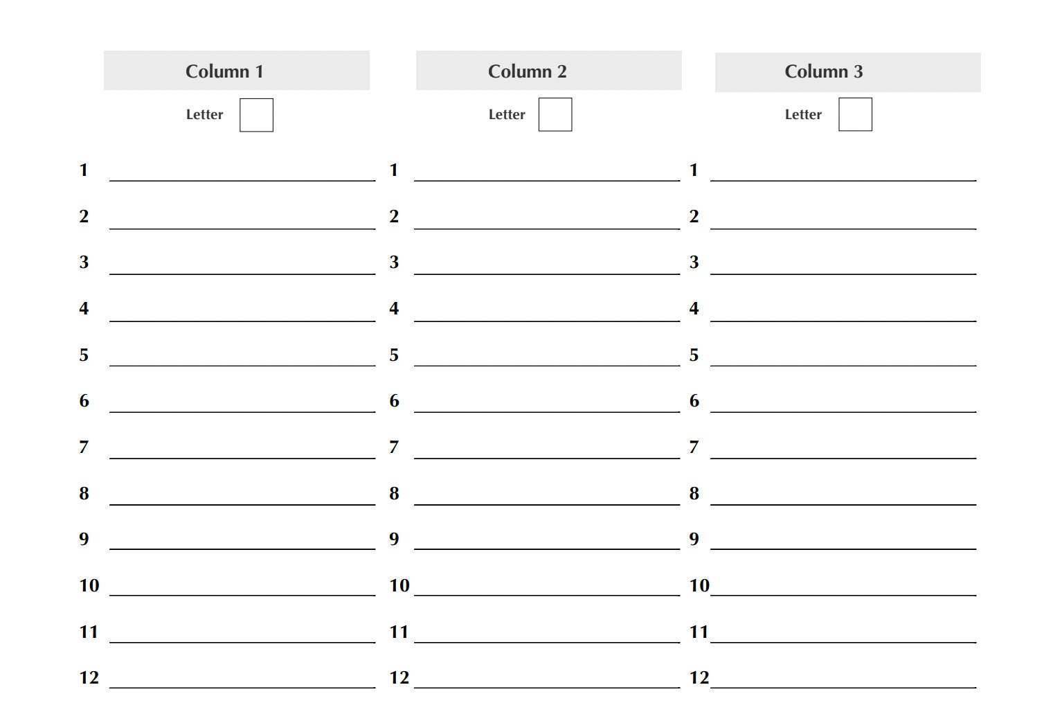 Scattergories Printable Scoresheet Downloadable 8 5 X 11 inch PDF Two Per Page Etsy