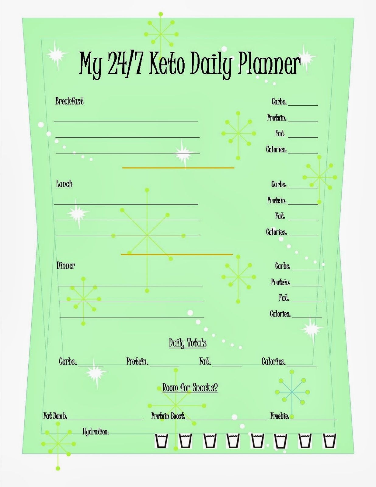 Printable Keto Meal Plan Blank
