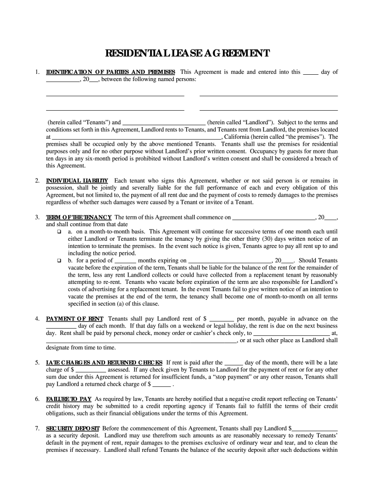 Simple Rental Agreement Template Word Fill Online Printable Fillable Blank PdfFiller