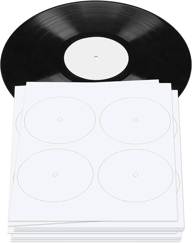 Blank Record Label Printable Stickers