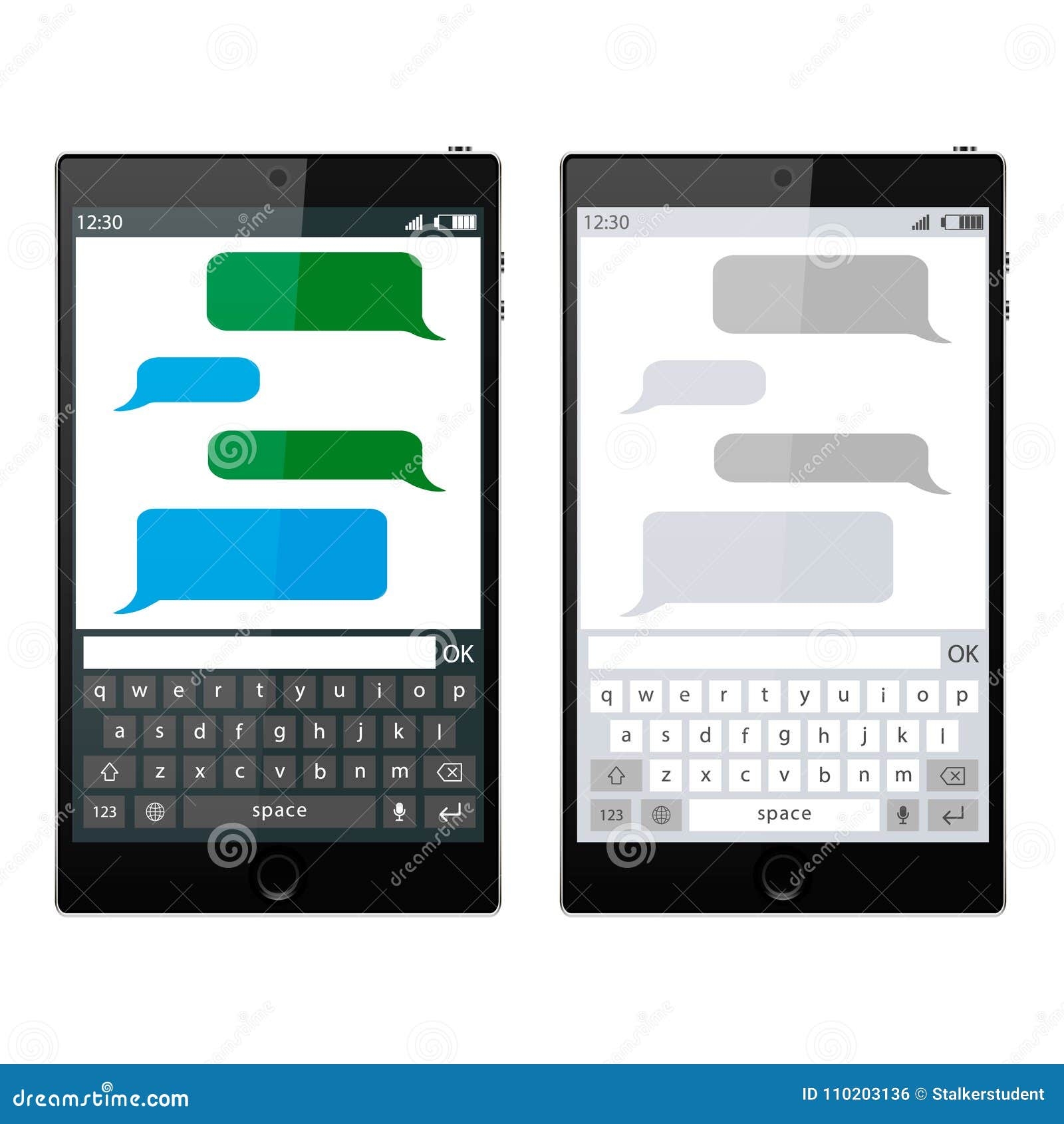 Smartphone Chatting Sms App Template Bubbles Black And White Theme Place Your Own Text To The Message Clouds Stock Vector Illustration Of Conversation Keyboard 110203136 Smartphone Chatting Sms App Template Bubbles Black And White Theme Place Your Own Text To The Message Clouds Stock Vector Illustration Of Conversation Keyboard 110203136