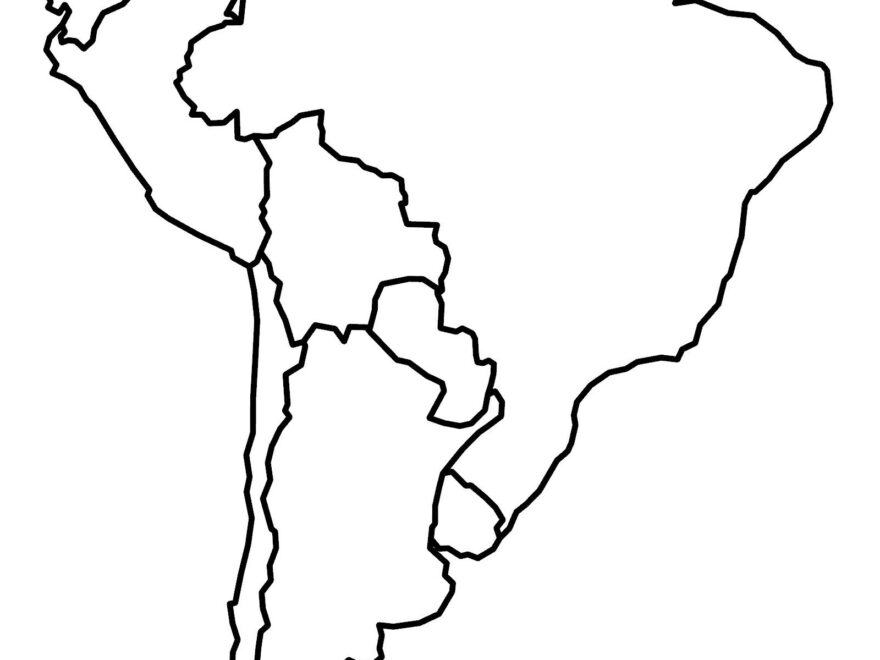 South America Blank Map And Country Outlines GIS Geography