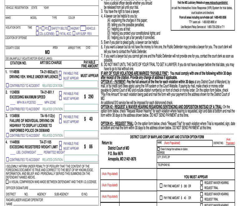 Speeding Ticket Template Fill Out Sign Online DocHub