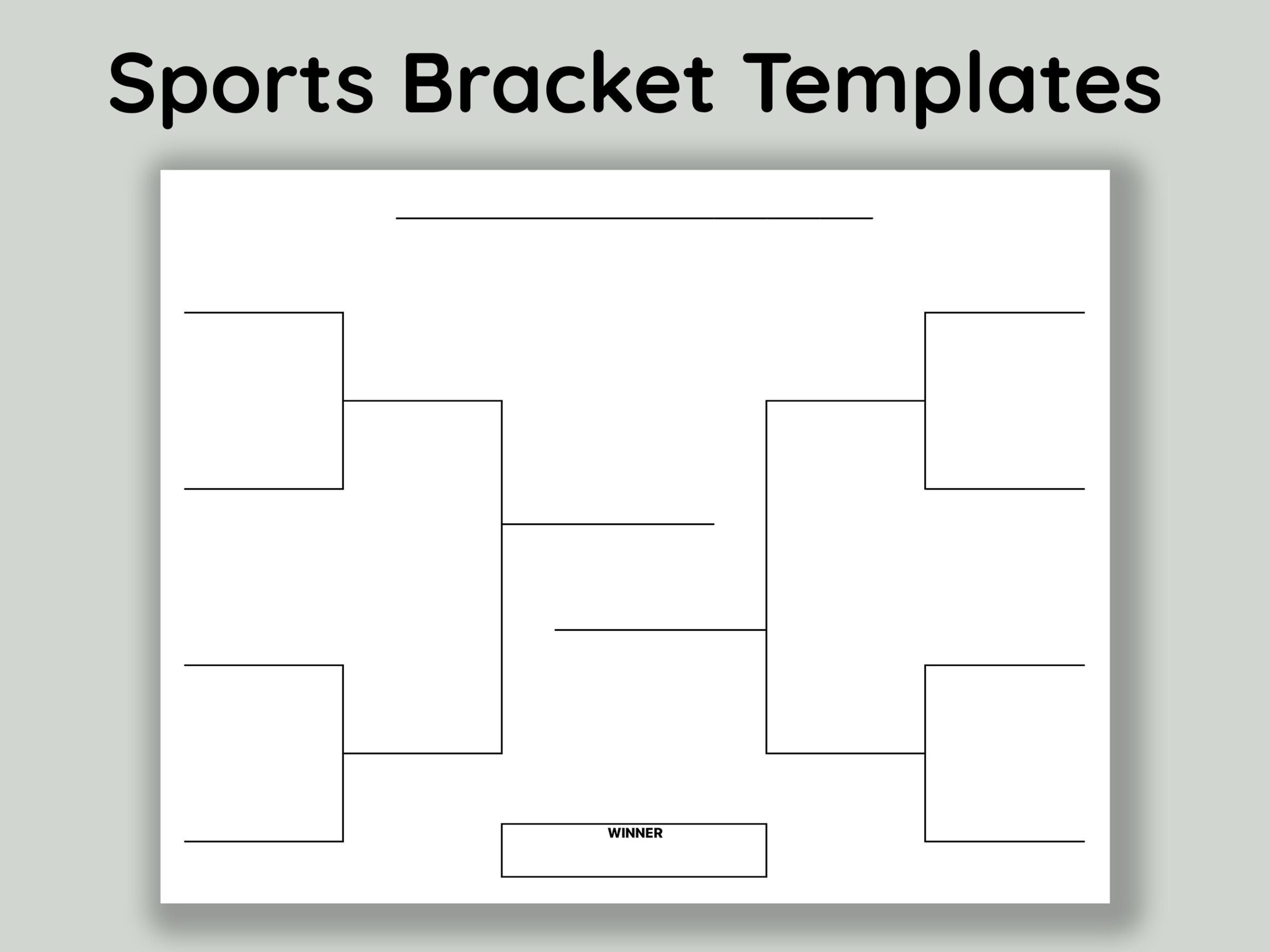 Sports Bracket Printable 8 16 32 Team Bracket Tournament Bracket Blank Bracket March Madness Single Elimination Etsy