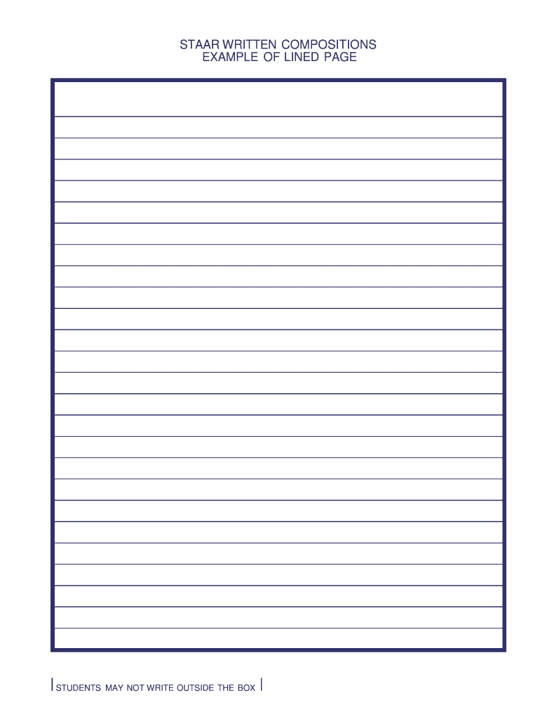 Staar Lined Paper Pdf Fill Online Printable Fillable Blank PdfFiller