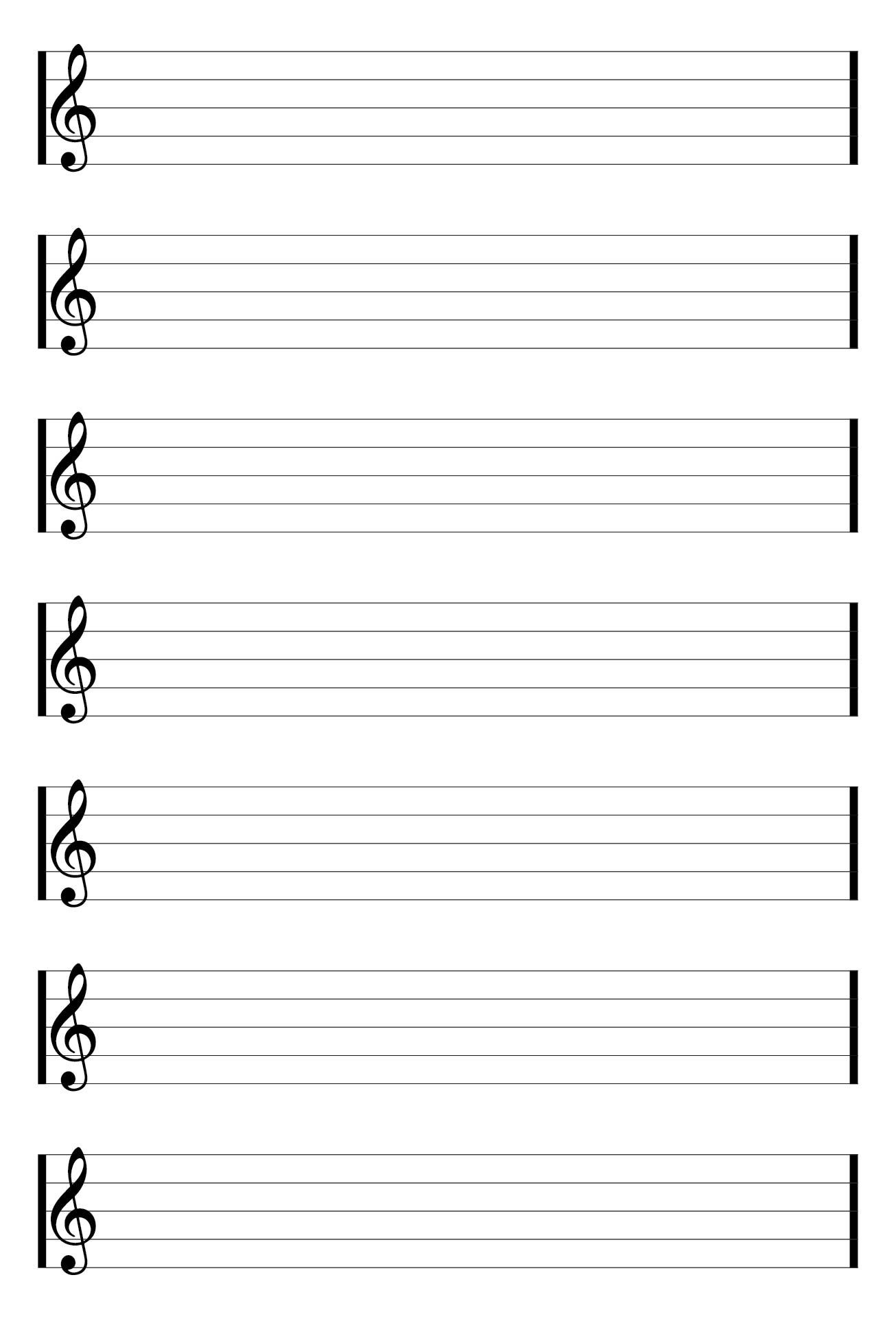 Free Printable Blank Piano Sheets
