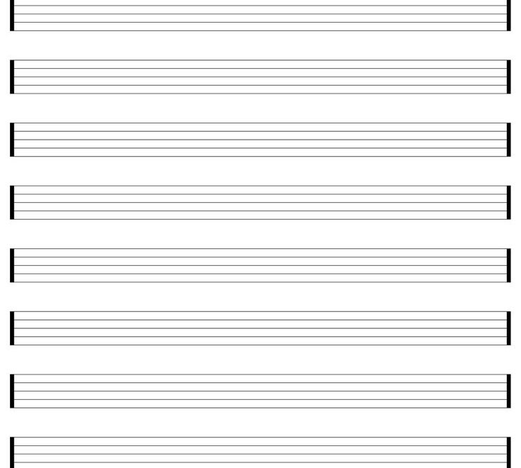 Staff Paper Blank Sheet Music 10 Free PDF Printables Printablee