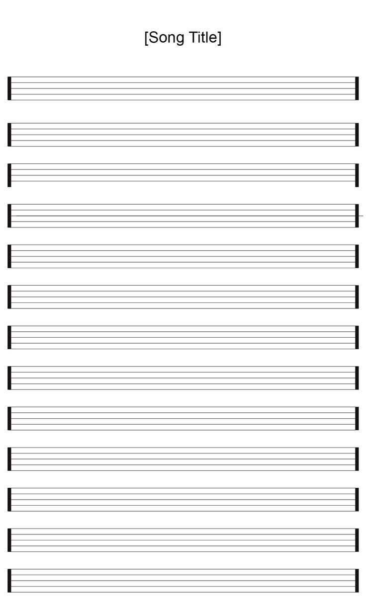 Staff Paper Blank Sheet Music 10 Free PDF Printables Printablee