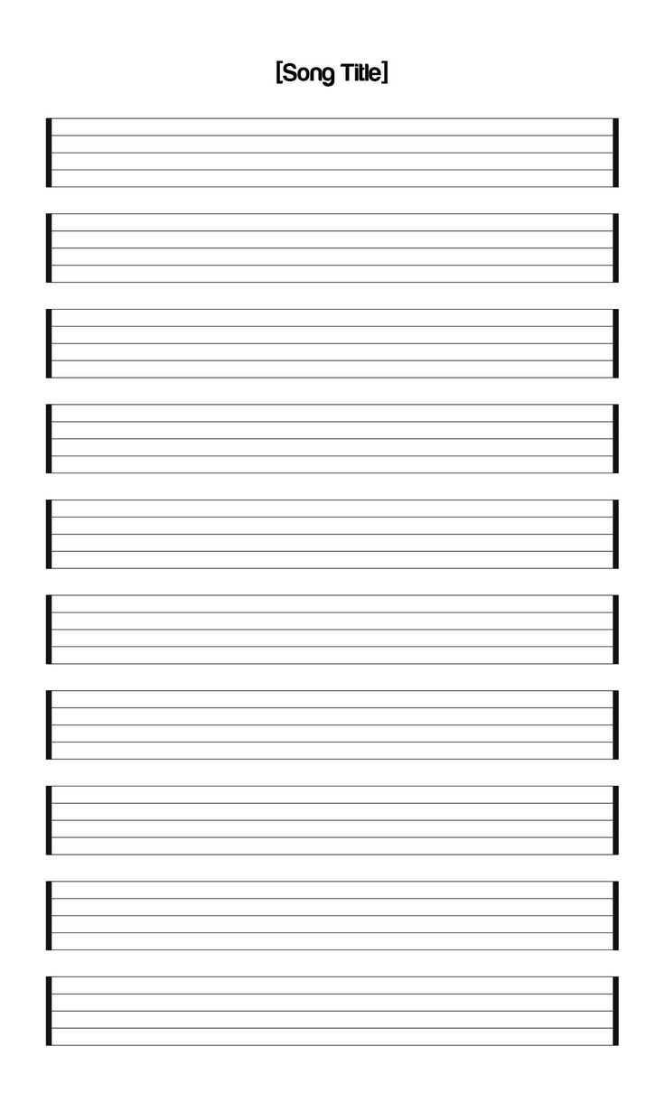 Staff Paper Blank Sheet Music 10 Free PDF Printables Printablee