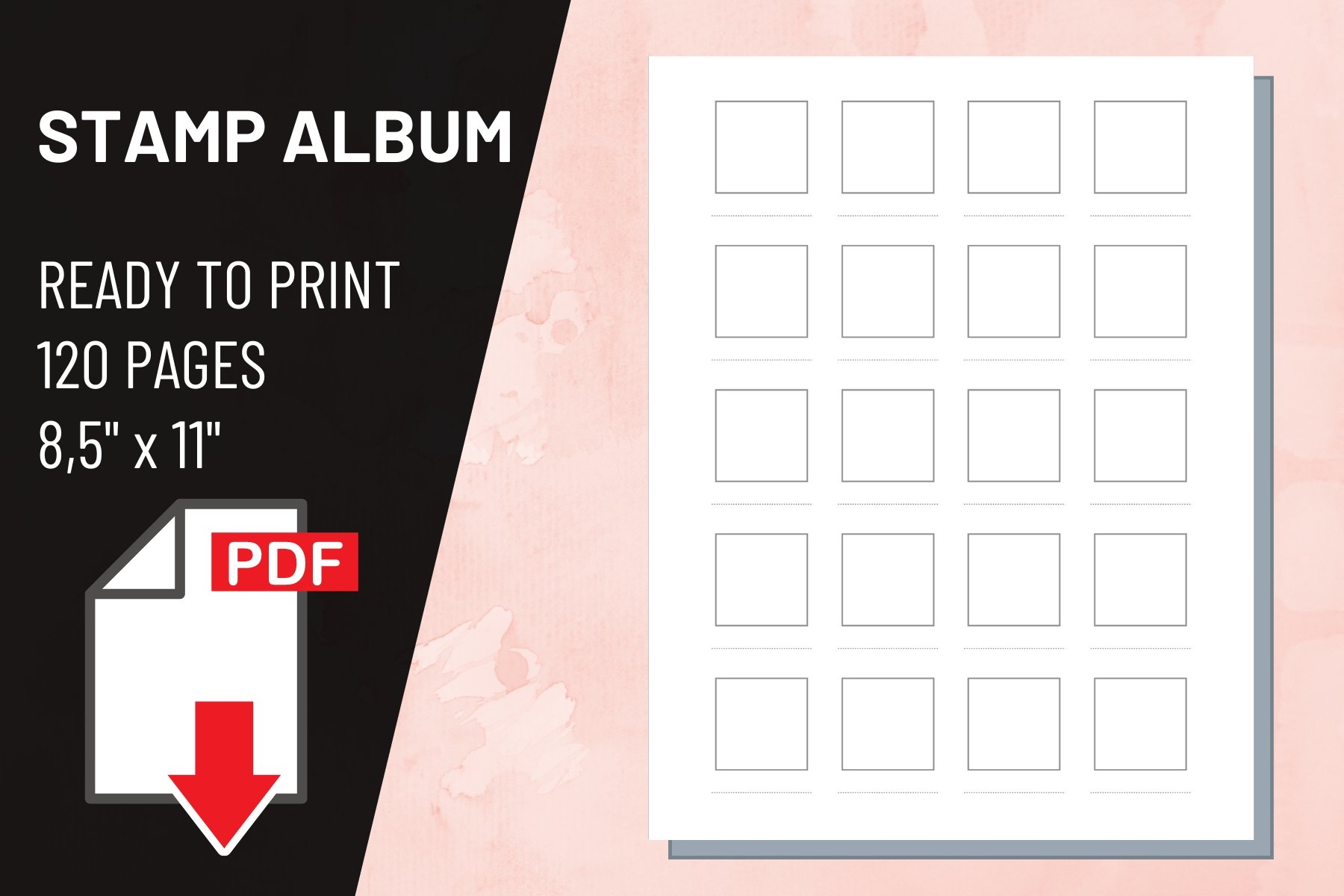 Stamp Album Printable Sheet Insert