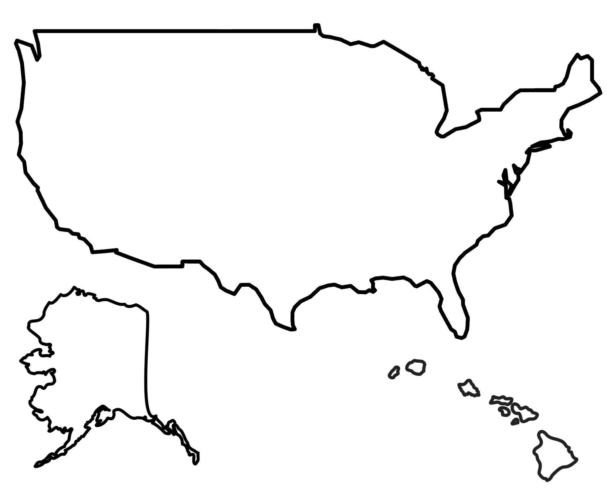 United States Map Blank Printable