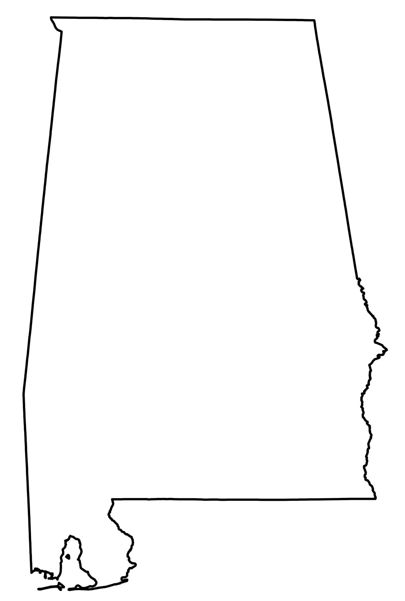 Blank Printable State Map Outlines