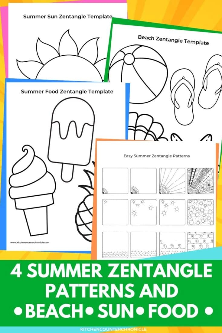 Summer Zentangle Patterns And Templates