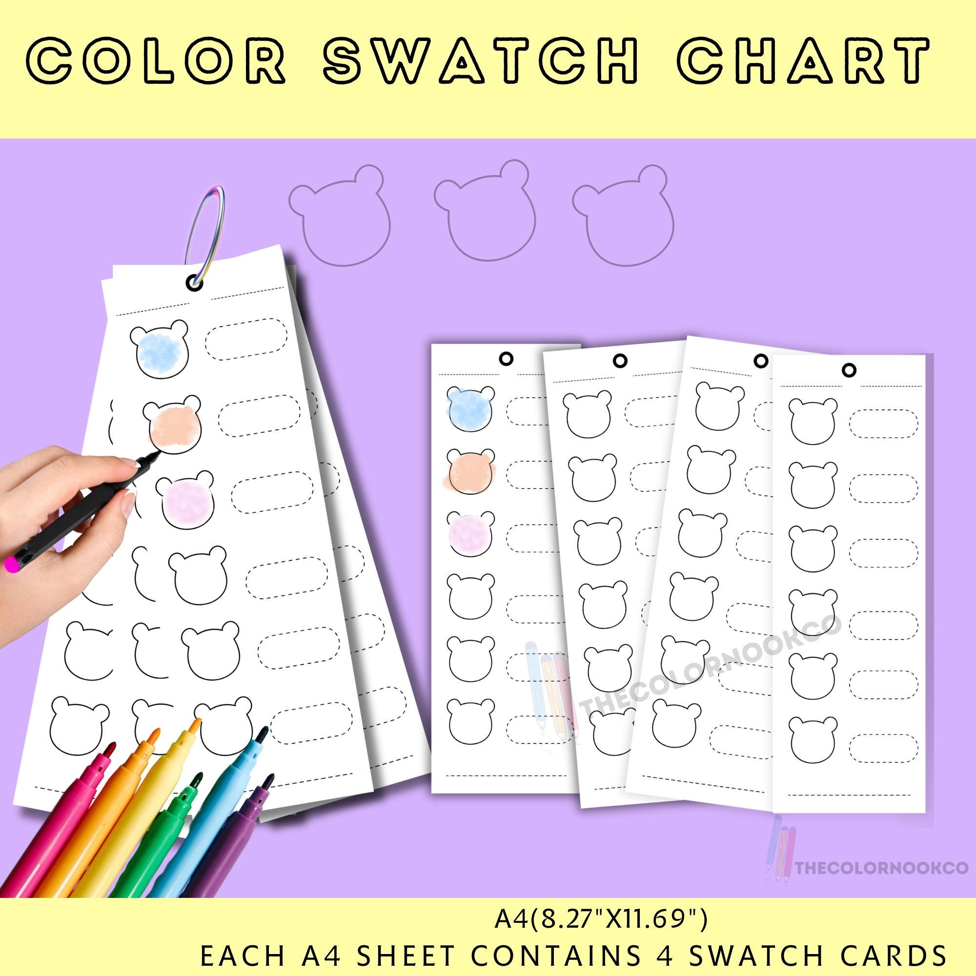 Swatch Card Etsy