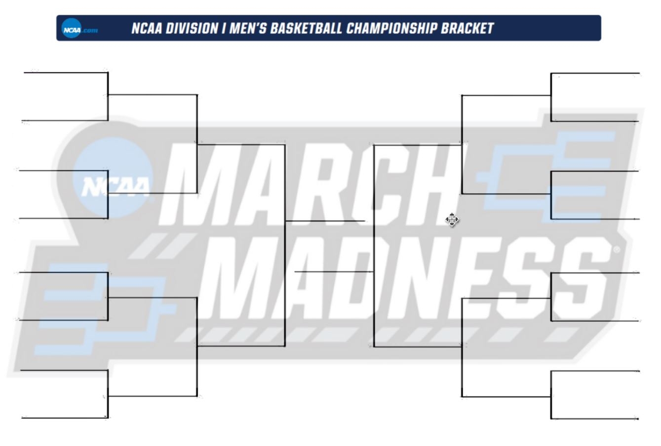 Blank Sweet 16 Bracket Printable