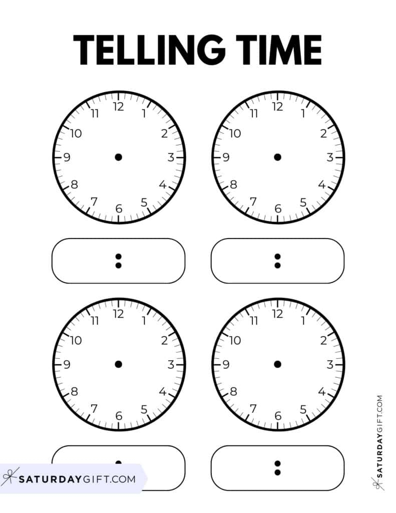 Telling Time Worksheets Posters 11 Free Printables