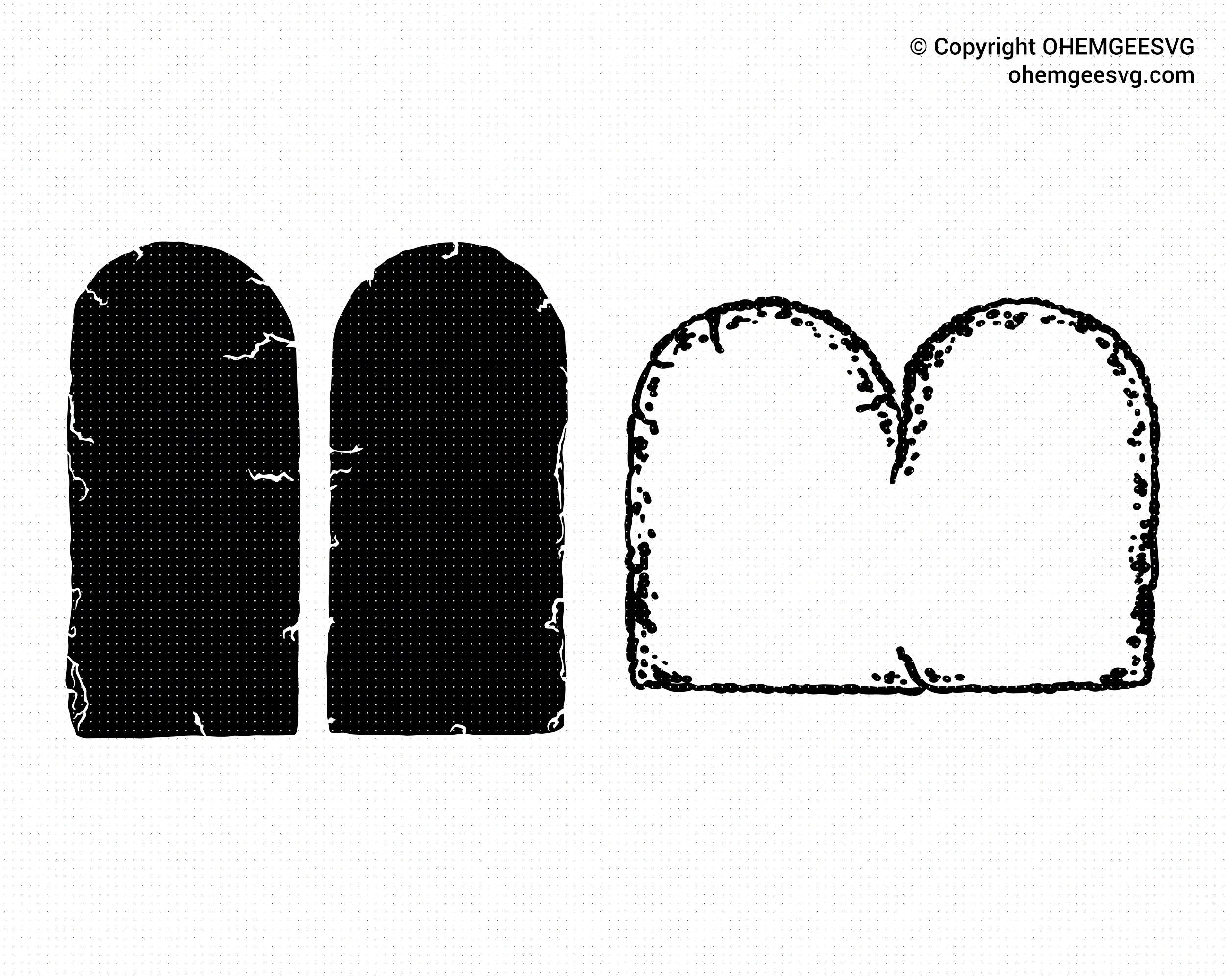 Ten Commandments Svg Blank Stone Tablet Clipart 10 Commandments Dxf Religion Eps Bible Cricut Christian Cut File Commandments Svg Etsy