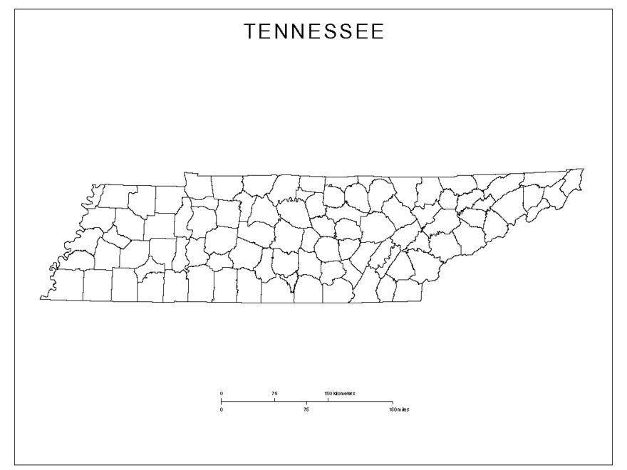 Tennessee Blank Map
