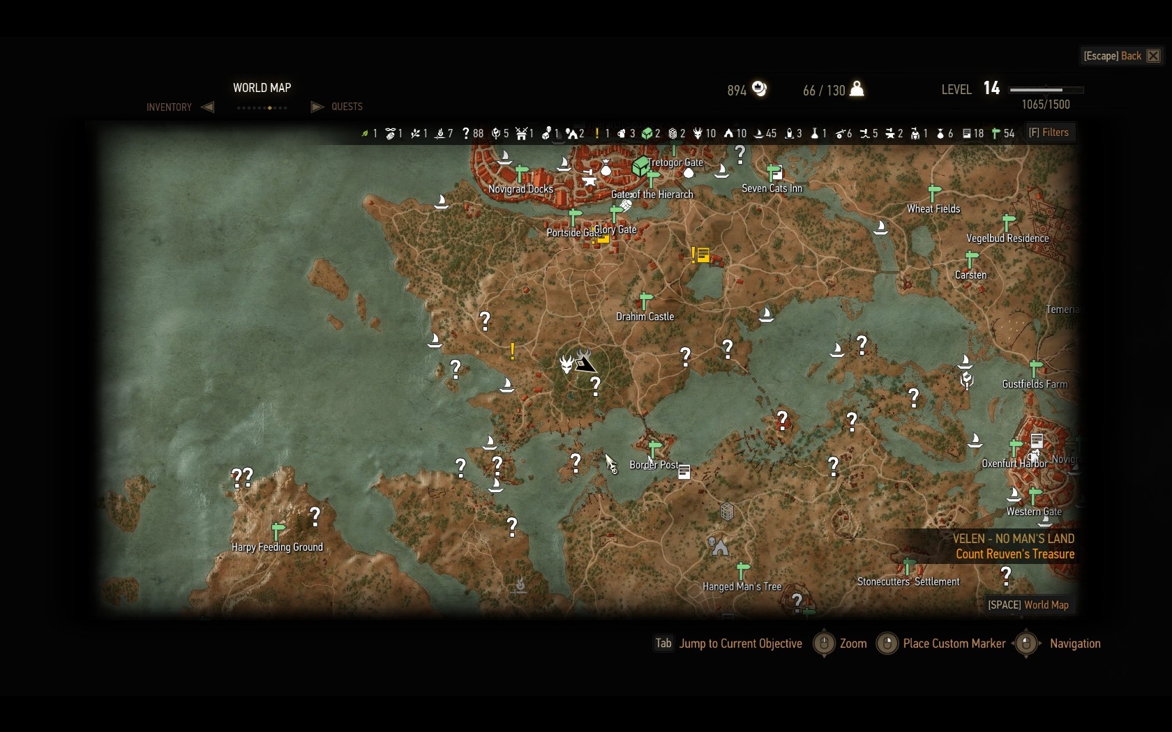 Printable Witcher 3 Map Blank