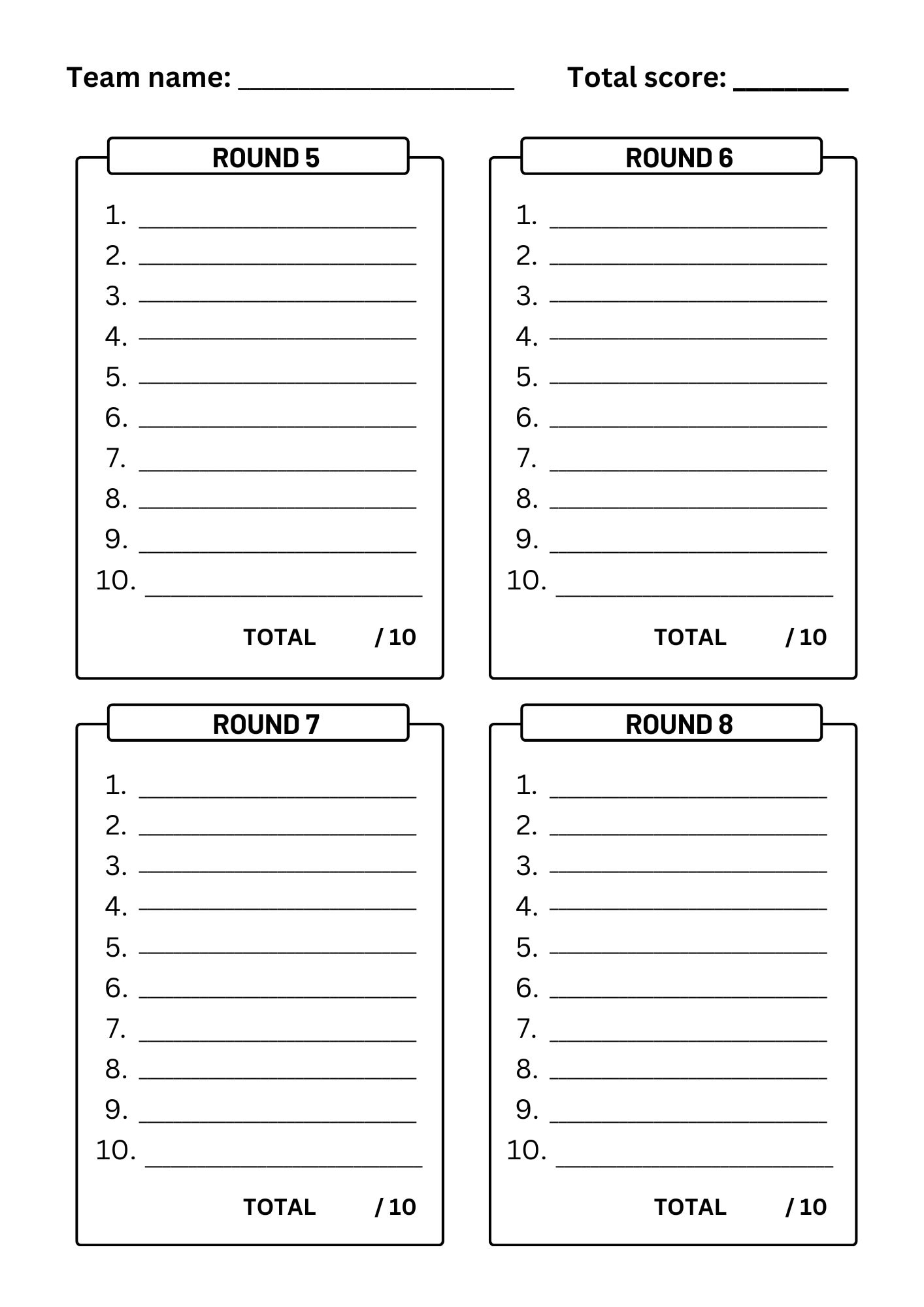 Trivia Answer Sheets Trivia Quizzes Trivia Night Printable Trivia Answer Sheets Game Nights Party Games Trivia Printables Etsy