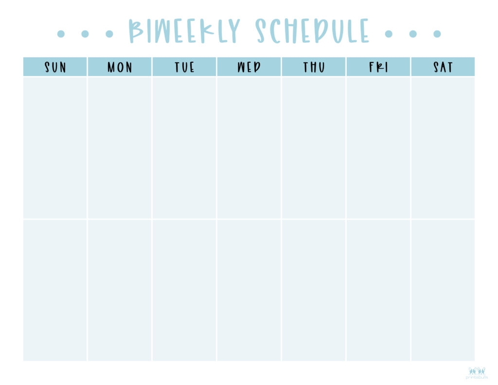 Two Week Planners Free Printables Printabulls Worksheets Library