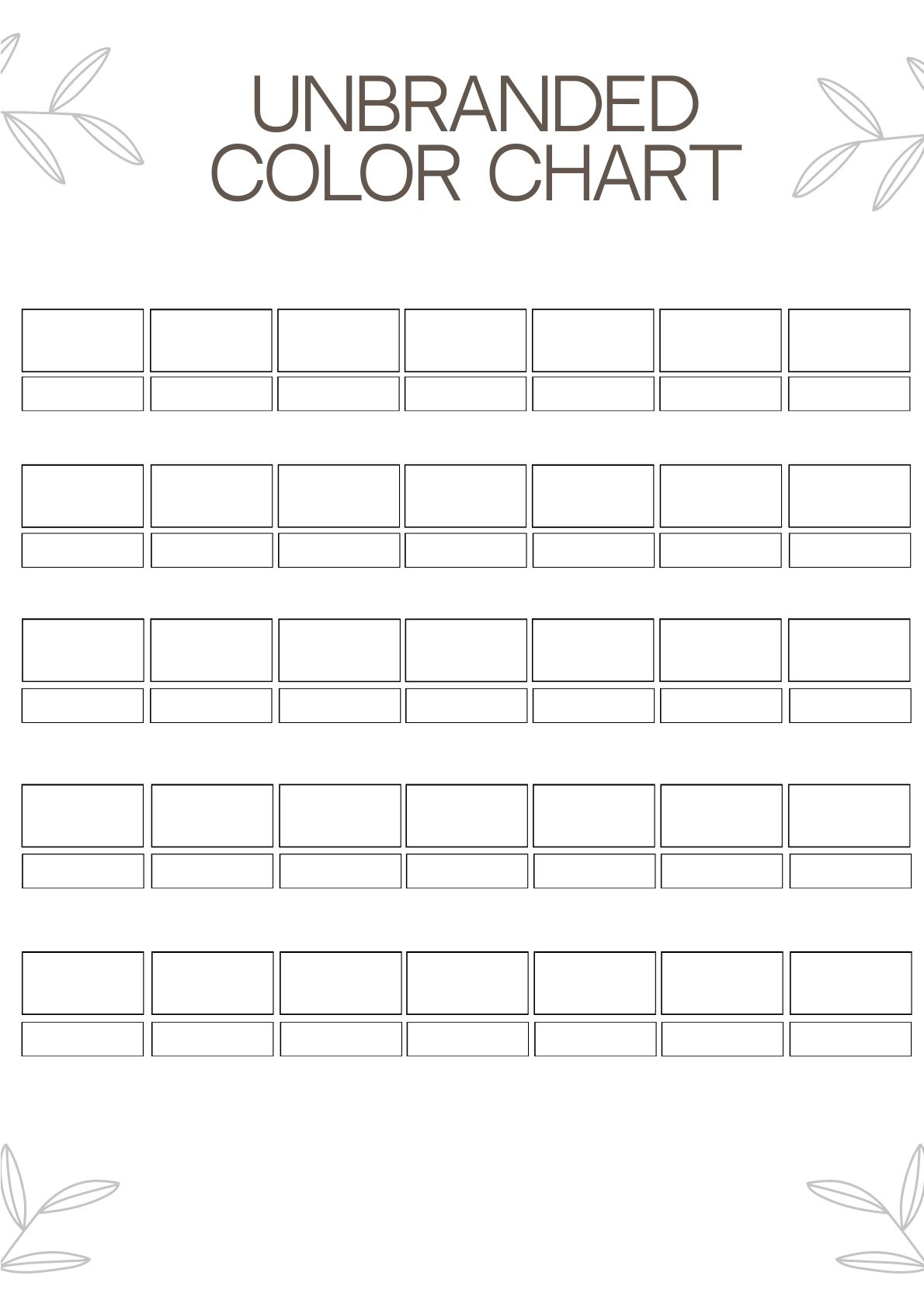 Unbranded Color Chart In Illustrator PDF Download Template