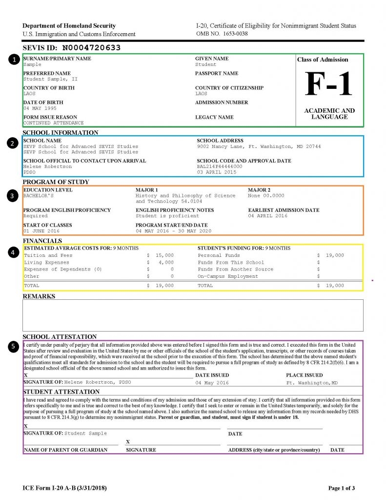 Understanding Your I 20 Office Of Global Engagement Montclair State University