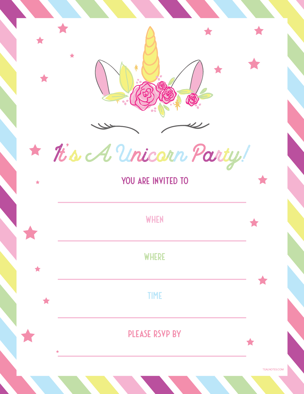 Unicorn Templates 17 Free Unicorn Printables For Your Next Craft Project