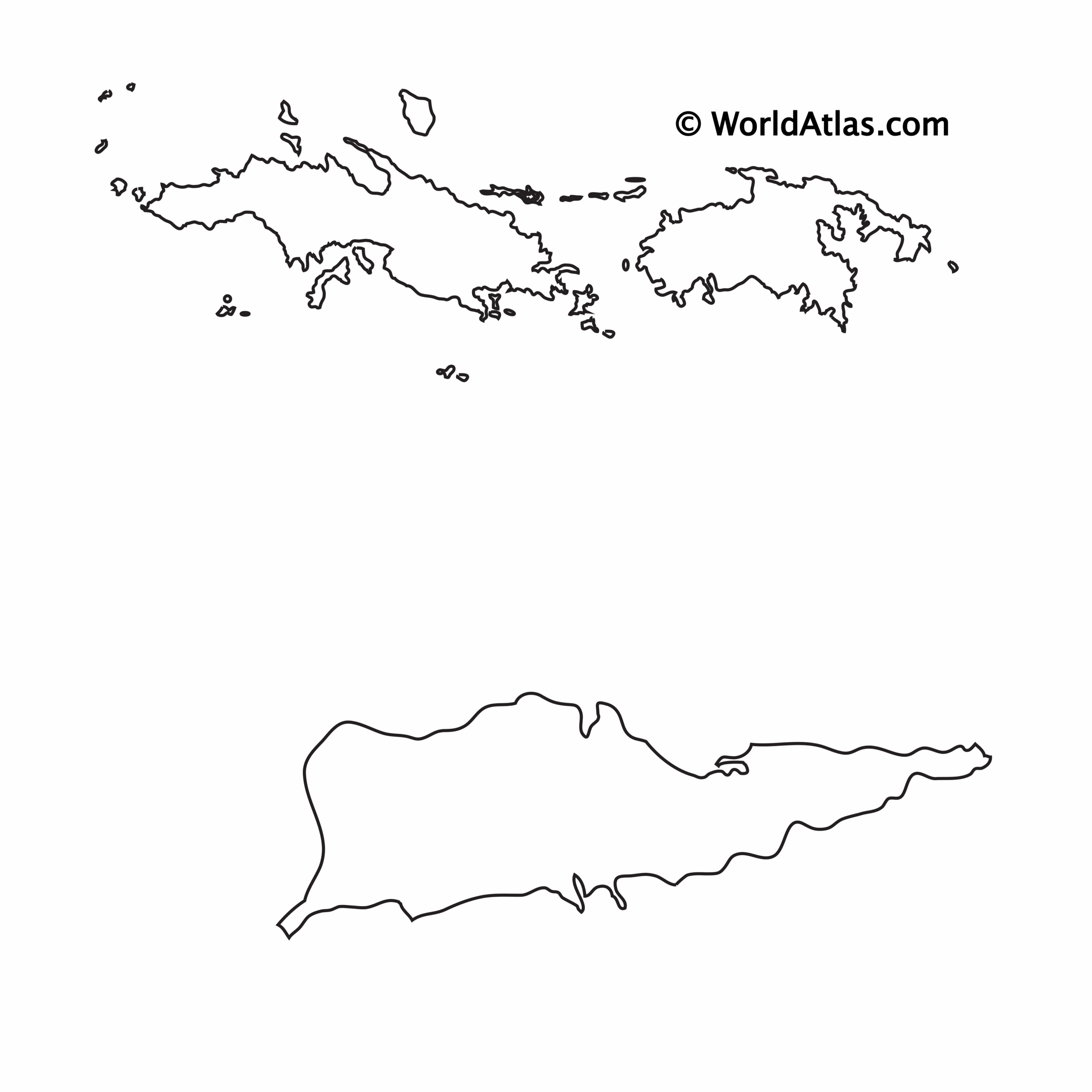 Printable Blank Map Of Island