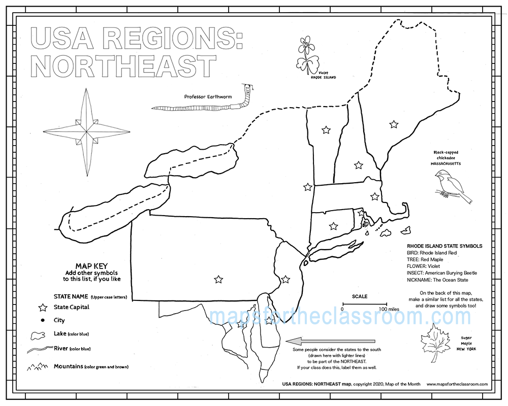 USA Regions Northeast Worksheets Library