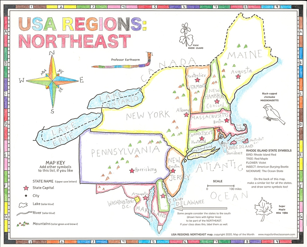 USA Regions Northeast Worksheets Library