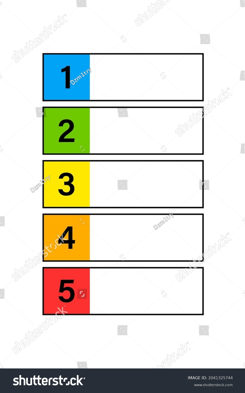 Vektor Stok 5 Point Scale Worksheet Template Clipart Tanpa Royalti 2041325744 Shutterstock