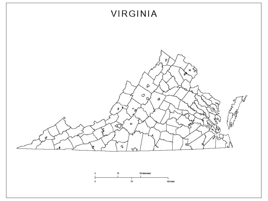 Virginia Blank Map