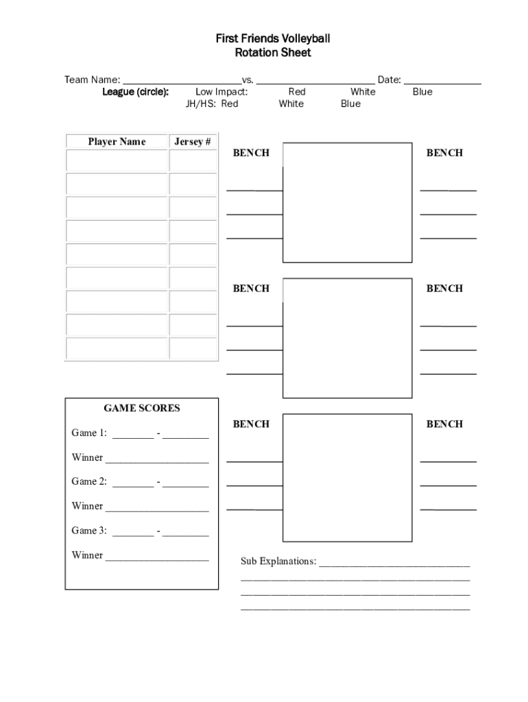 Volleyball Rotation Sheets Fill Out Sign Online DocHub