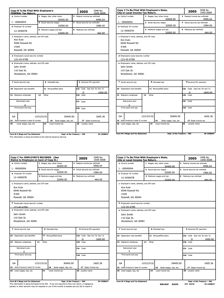 W2 Form Printable Fill Out Sign Online DocHub