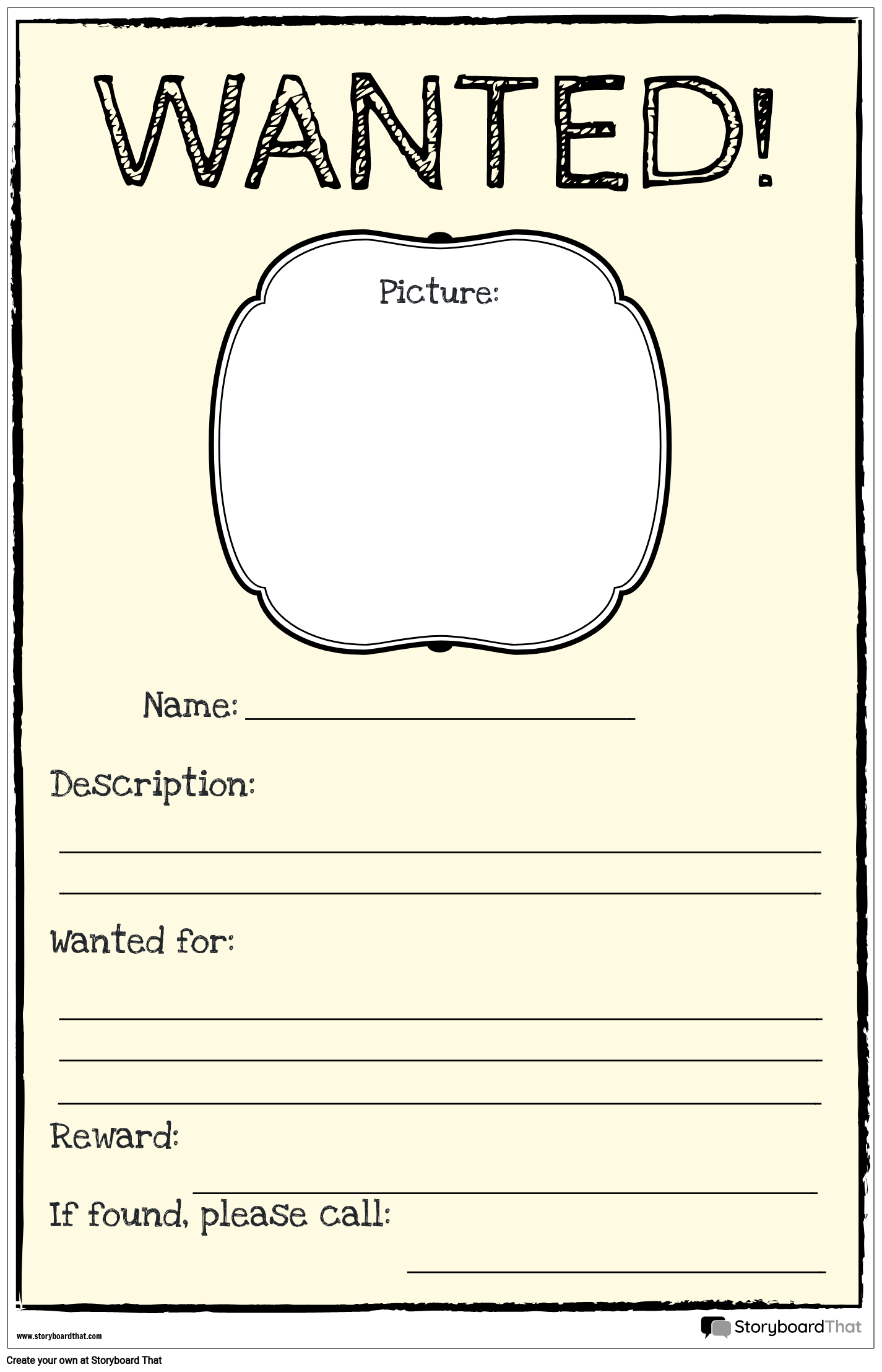 Wanted Poster Maker Free Templates For Custom Wanted Poster Worksheets Library