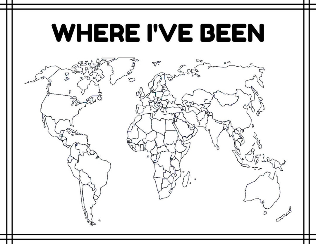 Blank World Map Countries Printable