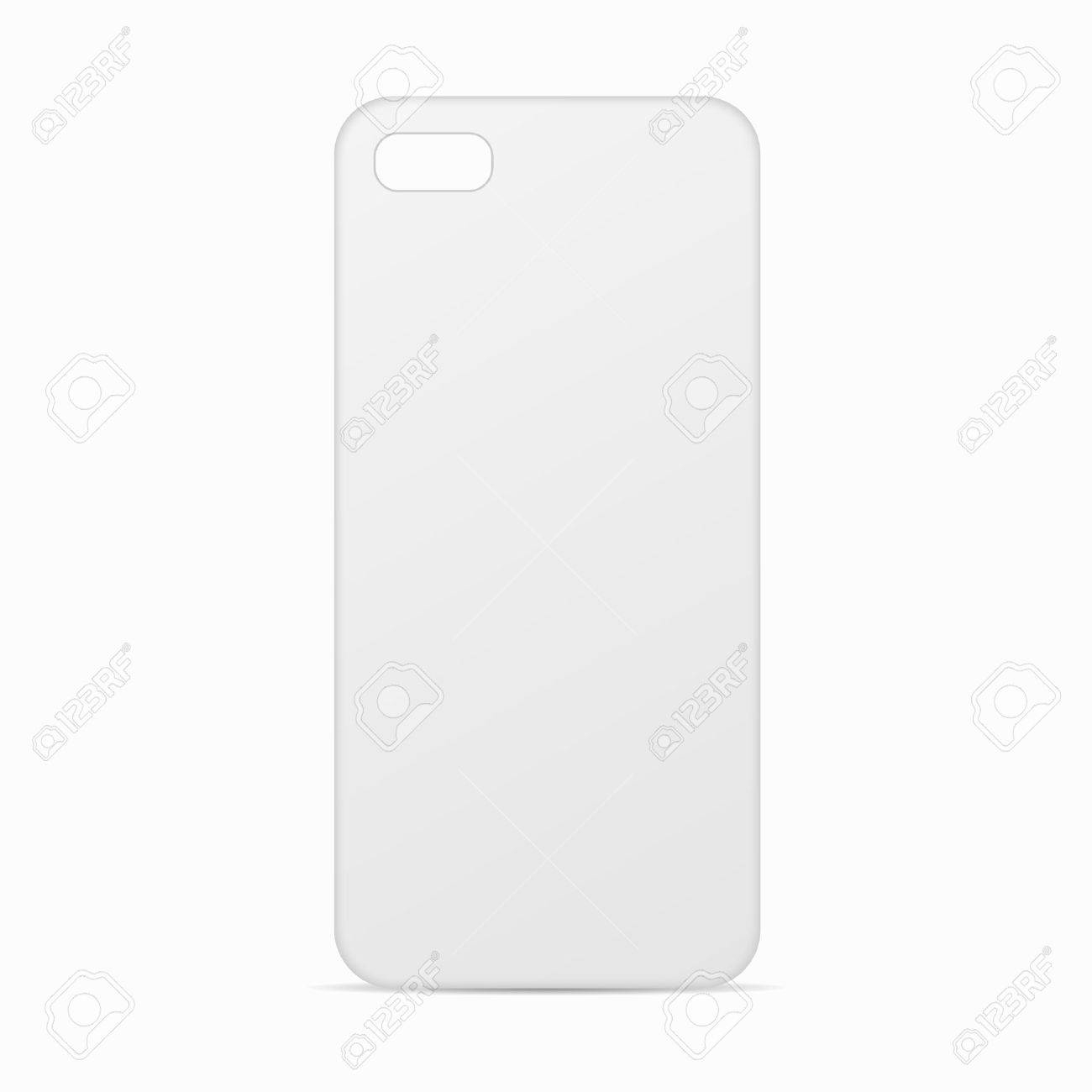 White Clean Template Cover Phone Blank Template Case Phone Phone Case For Customization Case For Smartphone Mobile Phone Cover Back Blank Phone Cover For Design Royalty Free SVG Cliparts Vectors And Stock