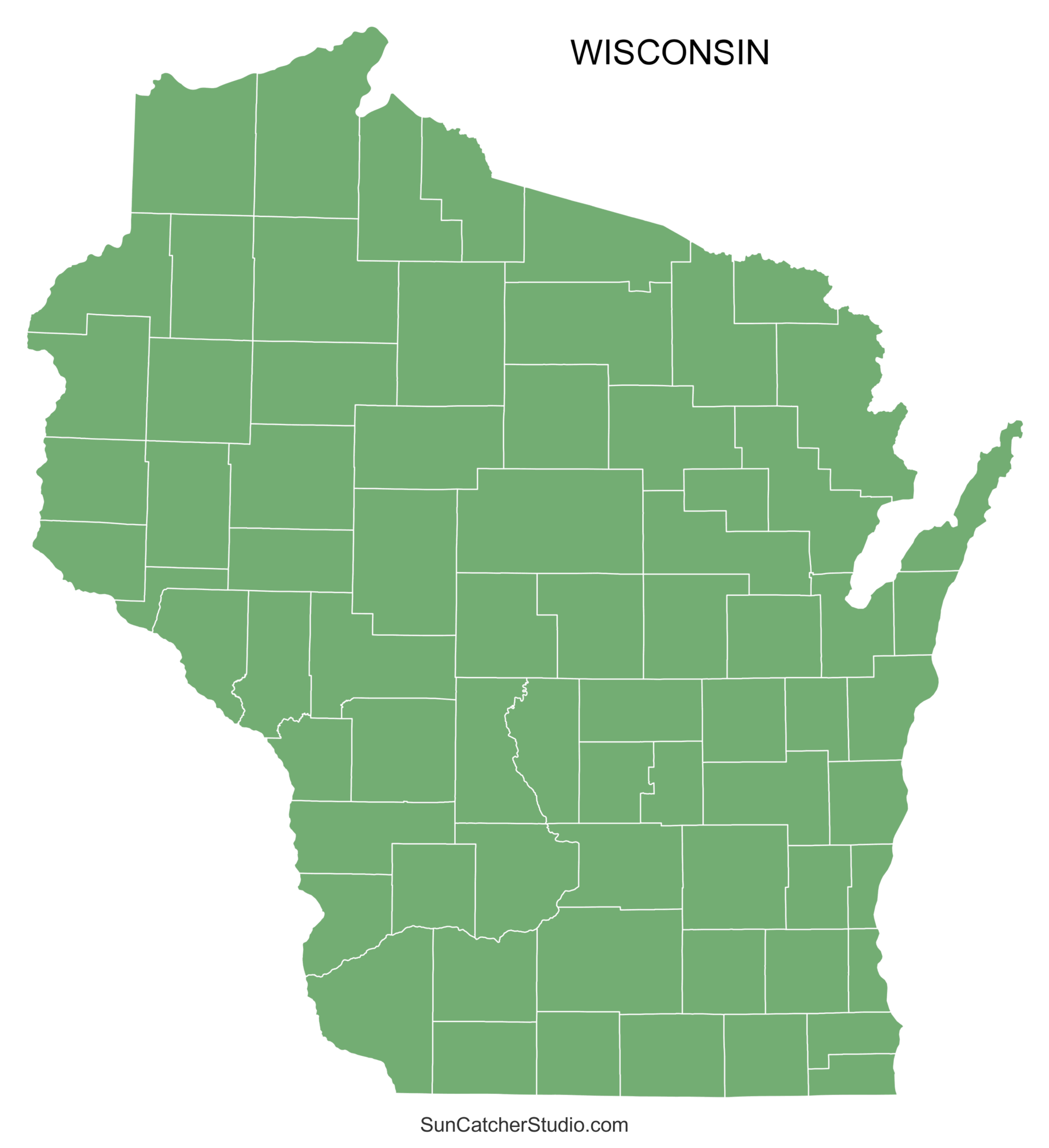 Wisconsin County Map Printable State Map With County Lines Free Printables Monograms Design Tools Patterns DIY Projects